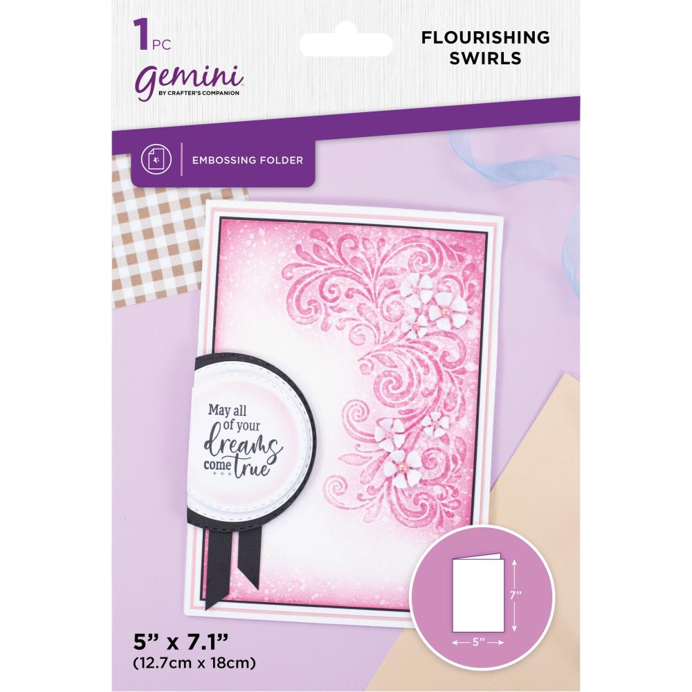 Crafter's Companion Gemini Embossing Folder - Flourishing Swirls