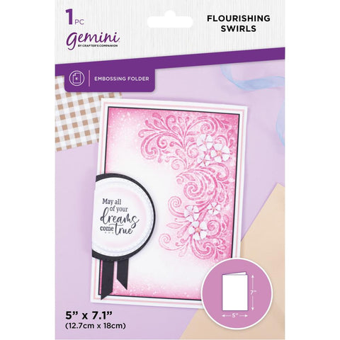 Crafter's Companion Gemini Embossing Folder - Flourishing Swirls