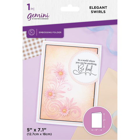 Crafter's Companion Gemini Embossing Folder - Elegant Swirls