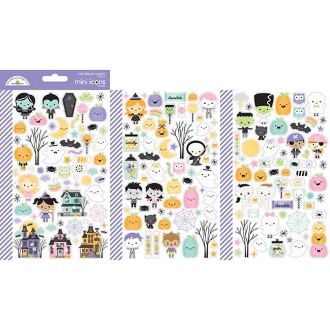 Doodlebug Design Mini  Icon  Cardstock  Stickers -Sweet & Spooky