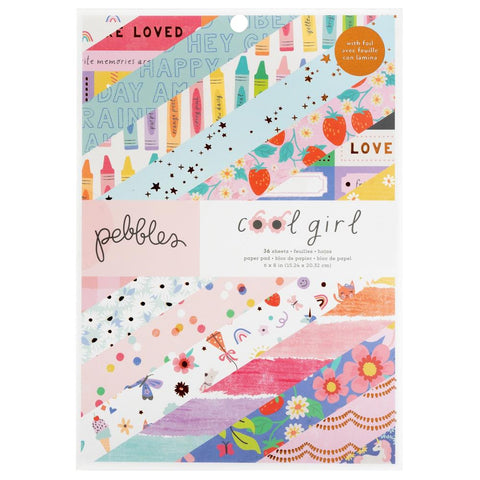 American Crafts 6x8 Paper Pad - Pebbles - Cool Girl
