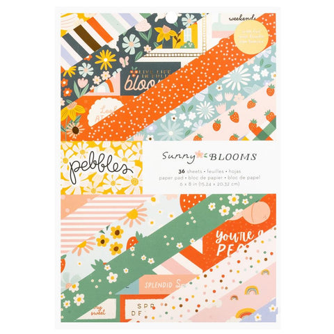 American Crafts 6x8 Paper Pad - Pebbles - Sunny Blooms