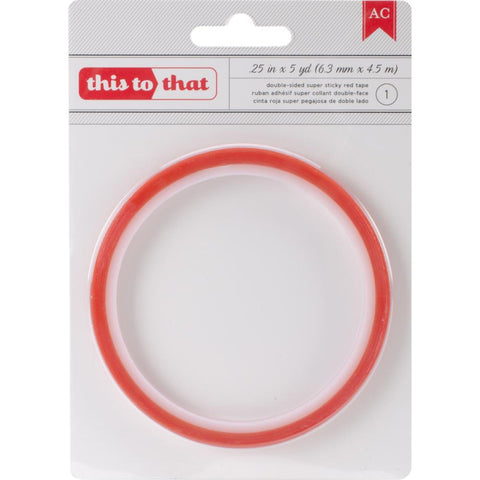 American Crafts This to That Double Sided Super Sticky Red Tape