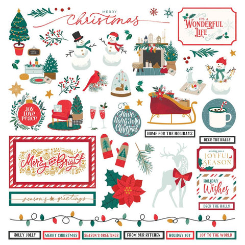 Photoplay 12x12 Stickers [Collection] - It's a Wonderful Christmas