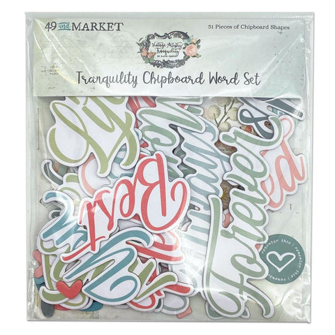 49 and Market Chipboard Word Set [Collection]  - Vintage Artistry Tranquility