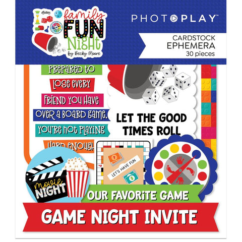 Photoplay [Becky Moore] Cardstock  Ephemera - Family Fun Night