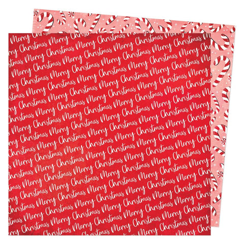 American Crafts [Vicki Boutin] 12x12 Papers - Peppermint Kisses - Merry Christmas