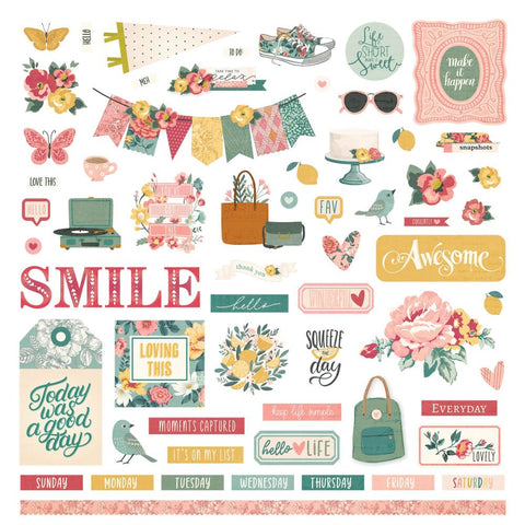 Photoplay 12x12 Stickers [Collection] - Hello Lovely