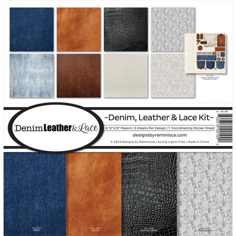 Reminisce 12x12  Paper  [Collection] - Denim Leather & Lace