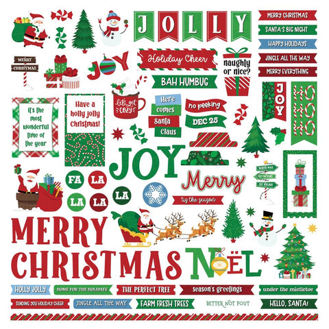 Photoplay 12x12 Stickers [Collection] - Santa Please Stop Here