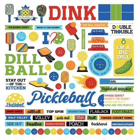 Photoplay 12x12 Stickers [Collection] - Pickleball