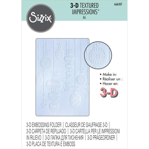 Sizzix Embossing 3-D Folders  - Sparkly Ornaments