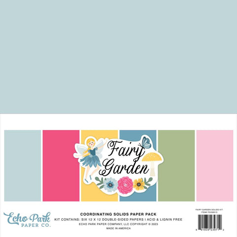 Echo Park Paper Solids Collection - [Collection] - Fairy Garden