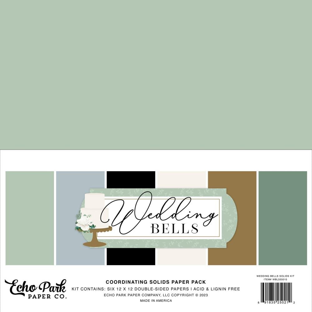 Echo Park Paper Solids Collection - [Collection] - Wedding Bells