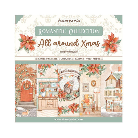 Stamperia 8x8 Paper [Collection] - Romantic Collection - All Around Xmas