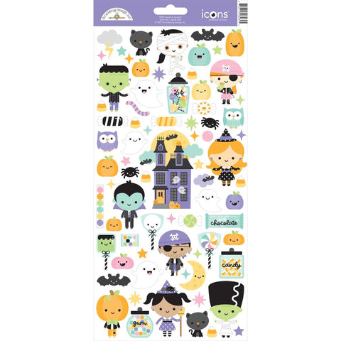 Doodlebug Design   Icon  Cardstock  Stickers -Sweet & Spooky