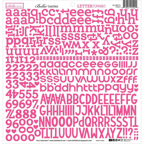 Bella BLVD - Bella Besties Letter Scramble Alpha Sticker - Punch