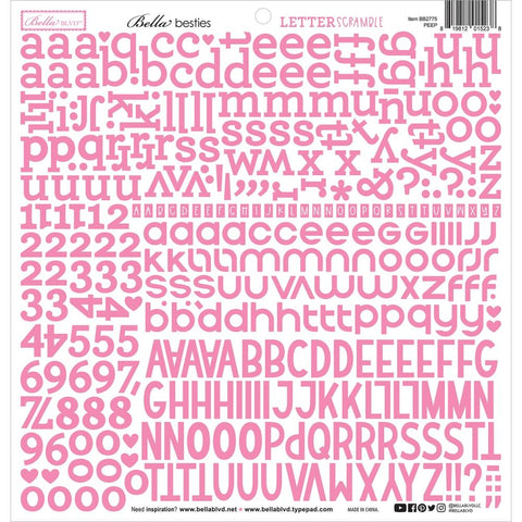 Bella BLVD - Bella Besties Letter Scramble Alpha Sticker - Peep