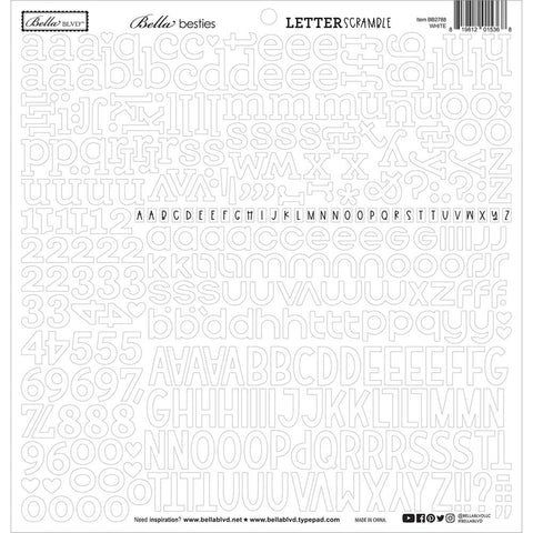 Bella BLVD - Bella Besties Letter Scramble Alpha Sticker - White