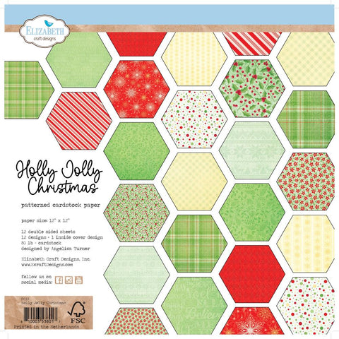 Elizabeth Crafts Double-Sided Cardstock  - Holly Jolly Christmas