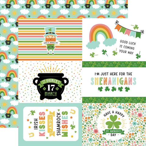 Echo Park 12x12 Paper - [Collection] - Happy St Patricks Day - 6x4 Journaling Cards