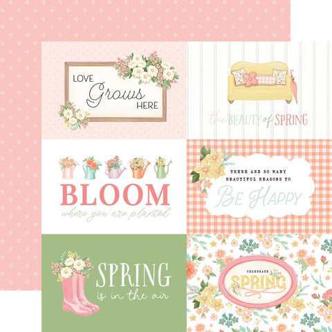 Carta Bella 12x12 Paper  [Collection] - Here Comes Spring - 6x4 Journaling Cards