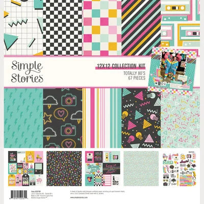 Simple Stories  12x12 Paper [Collection] - Totally 80's