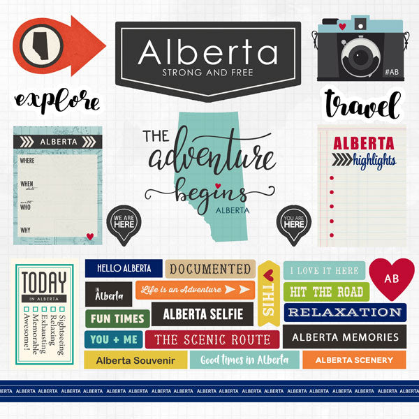 Scrapbook Customs Sticker - Alberta Adventure Sticker
