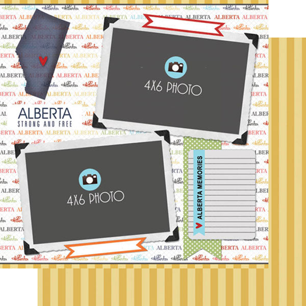 Scrapbook Customs 12x12 Paper - Alberta Quick Page