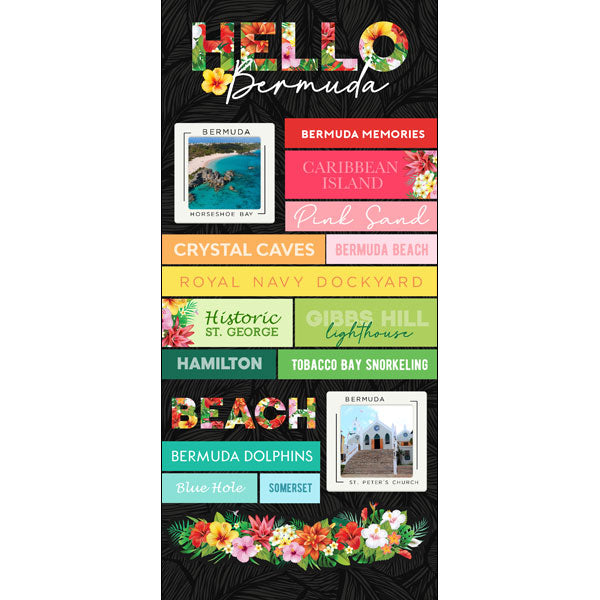 Scrapbook Customs Sticker - Bermuda Tropical