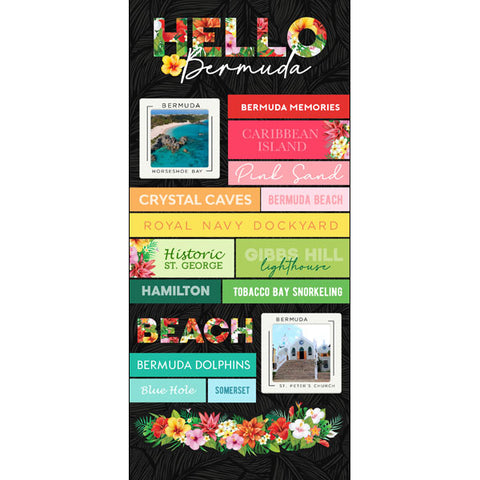 Scrapbook Customs Sticker - Bermuda Tropical