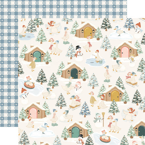 Carta Bella 12x12 Paper  [Collection] - Silly Goose Winter - Winter Goose Village