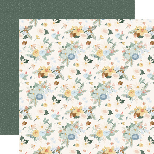 Carta Bella 12x12 Paper  [Collection] - Silly Goose Winter - Winter Blossoms