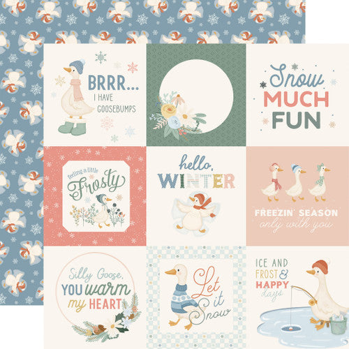 Carta Bella 12x12 Paper  [Collection] - Silly Goose Winter - 4x4 Journaling Cards