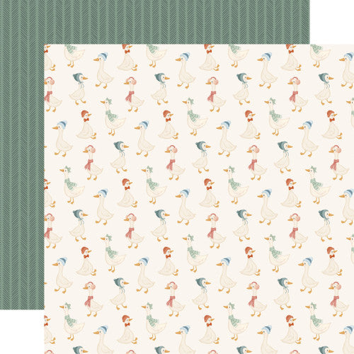 Carta Bella 12x12 Paper  [Collection] - Silly Goose Winter - Warm and Cozy Geese