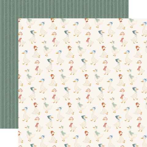 Carta Bella 12x12 Paper  [Collection] - Silly Goose Winter - Warm and Cozy Geese