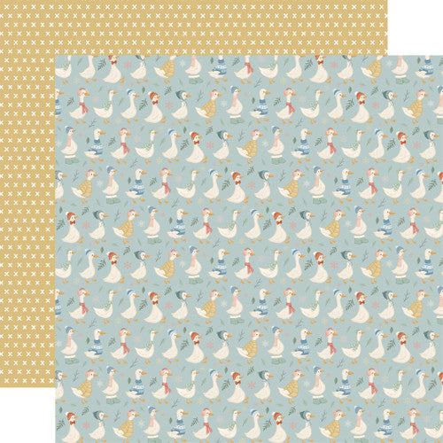 Carta Bella 12x12 Paper  [Collection] - Silly Goose Winter - Snow Adventure Gander