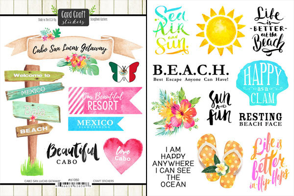 Scrapbook Customs Sticker -  Cabo San Lucus Getaway Stickers