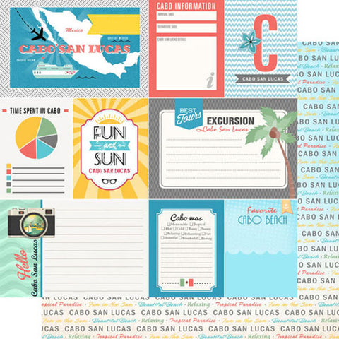 Scrapbook Customs 12x12 Paper - Mexico - Cabo San Lucus Travel Journal