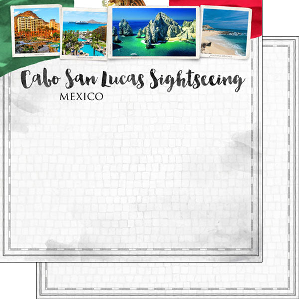 Scrapbook Customs 12x12 Paper - Mexico - Cabo San Lucus City Sights