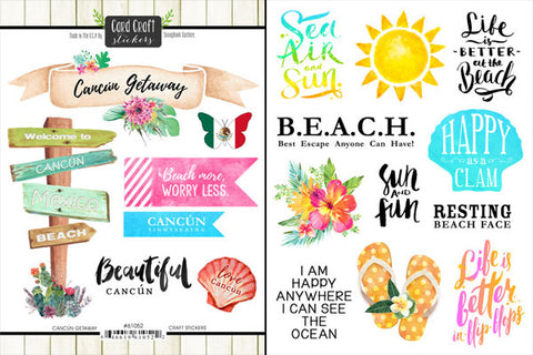 Scrapbook Customs Sticker -  Cancun Getaway Stickers