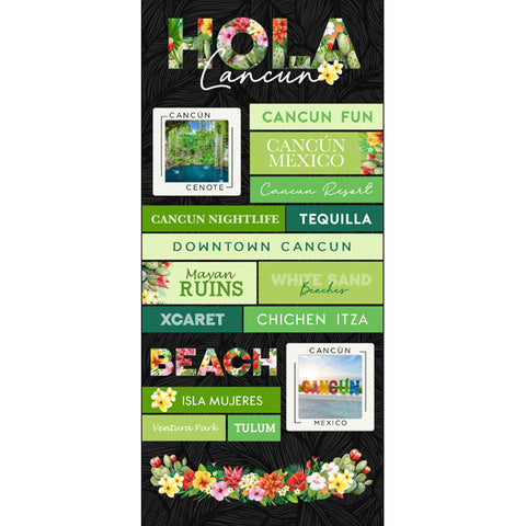 Scrapbook Customs Sticker - Cancun Tropical