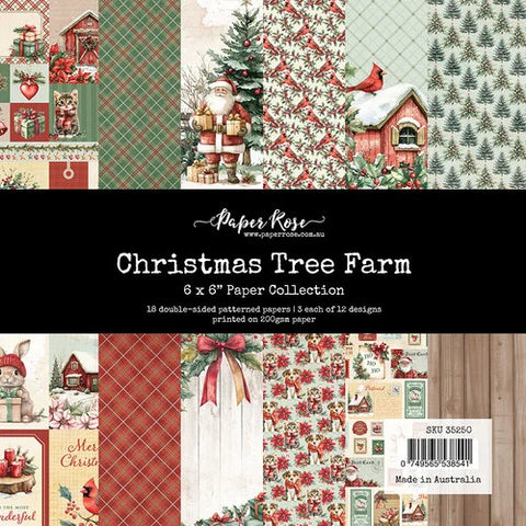 Paper Rose 6x6 Paper (Collection) - Christmas Tree Farm
