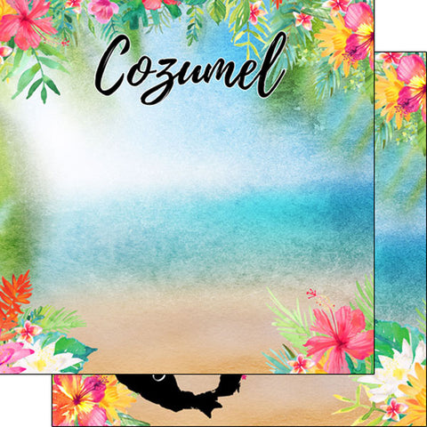 Scrapbook Customs 12x12 Paper -  Cozumel Getaway