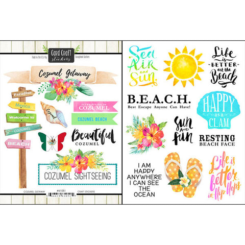 Scrapbook Customs Sticker -  Cozumel Getaway Stickers