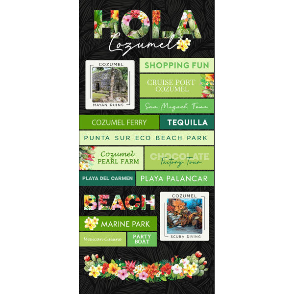 Scrapbook Customs Sticker - Cozumel Tropical