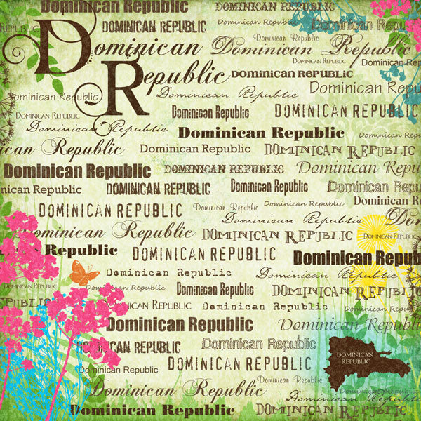 Scrapbook Customs 12x12 Paper - Dominican Republic Paradise