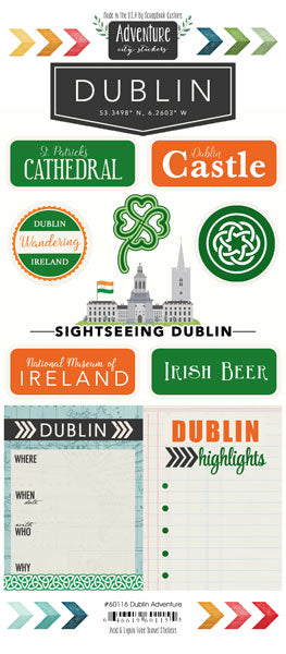 Scrapbook Customs  -  Dublin Adventure Stickers