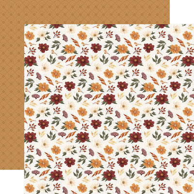 Carta Bella 12x12 Paper  [Collection] - Here Comes Autumn  - Fall Floral Picks
