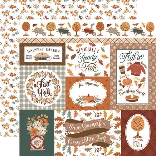 Echo Park Paper 12x12 Cardstock  [Collection] - Feels Like Fall - Fall Journaling Cards